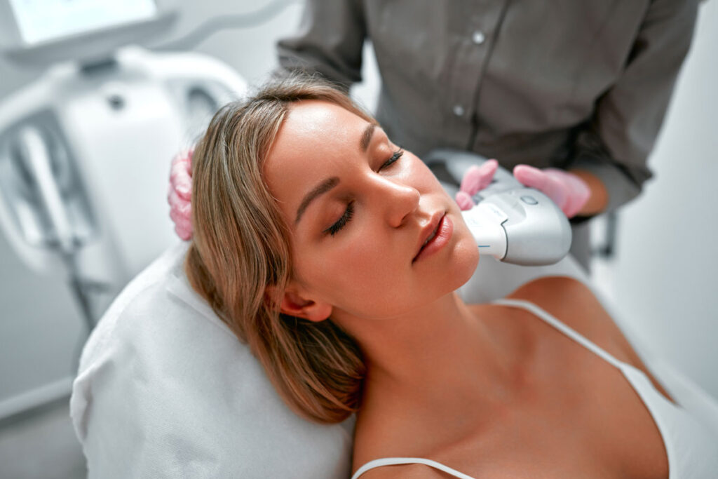 Cosmetic clinic facial treatment