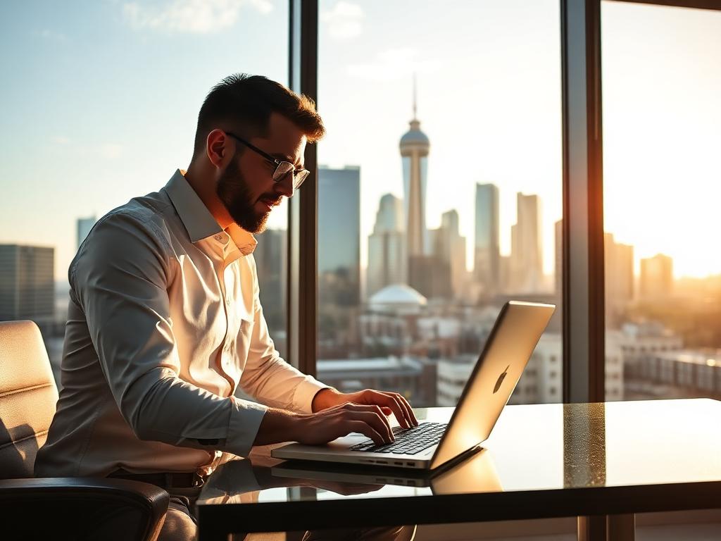 Dallas business owner reviewing Google Ads results