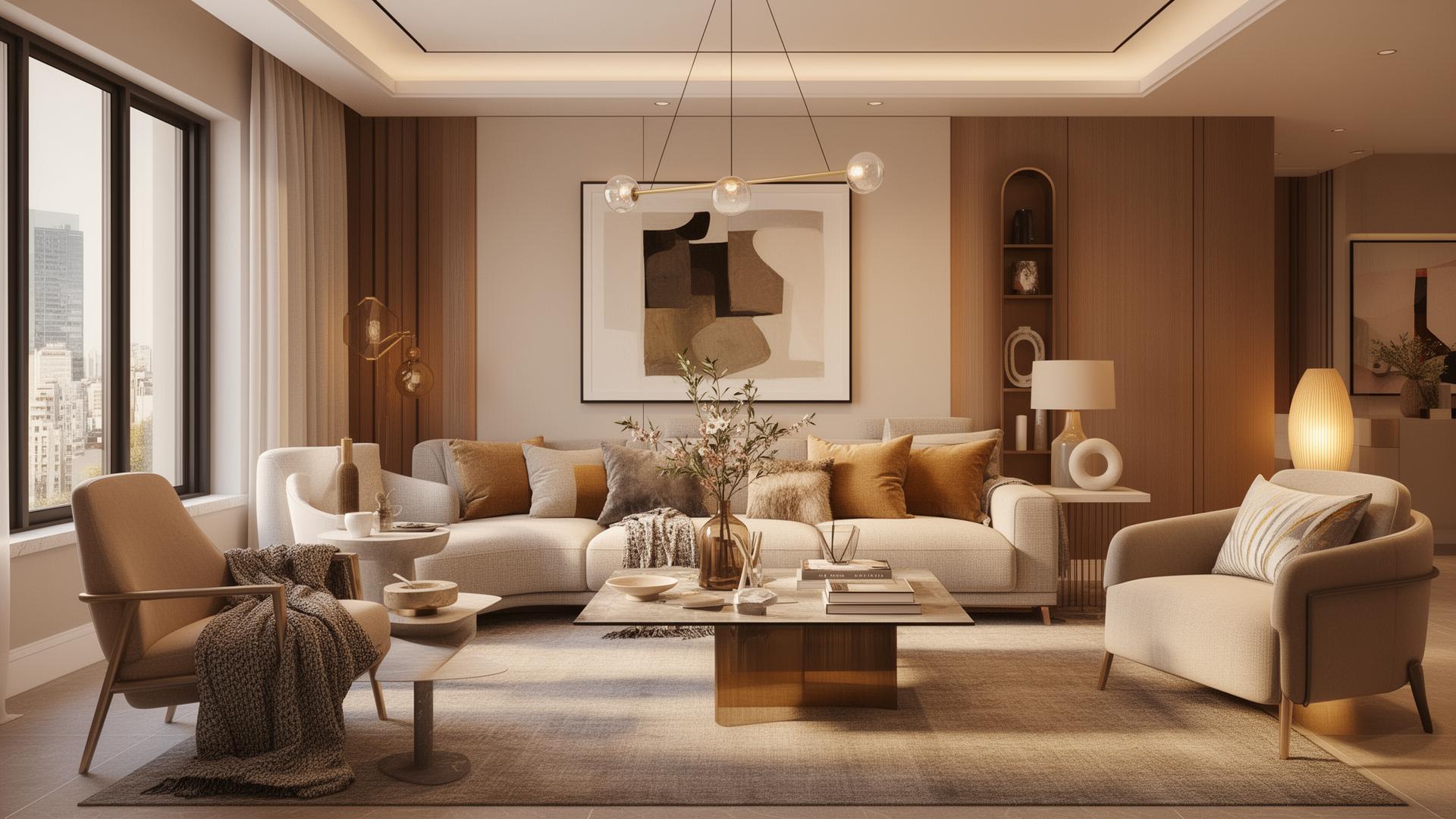 Stylish home décor interior